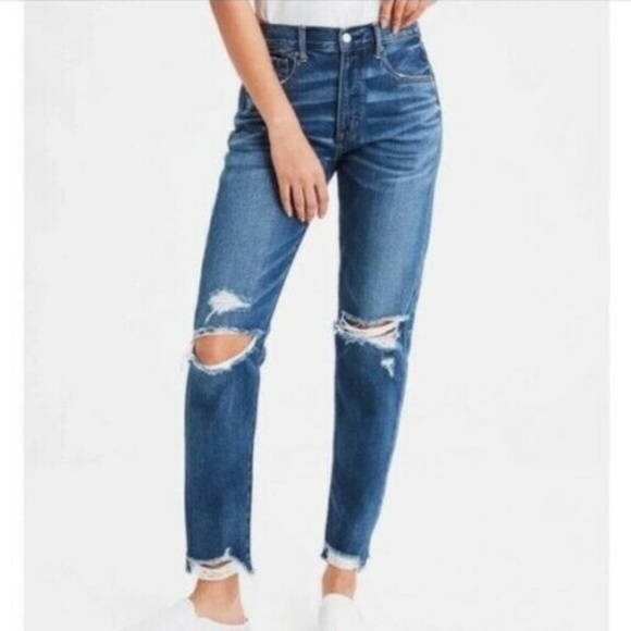American Eagle Outfitters Denim - American Eagle Distressed Hi Rise Tomgirl Jeans